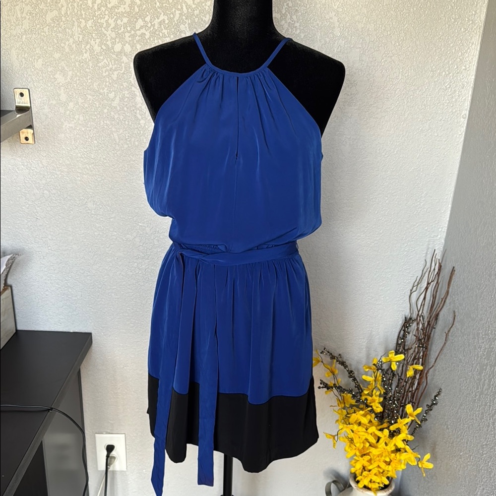 Express Blue/Black Mini Dress Cocktail